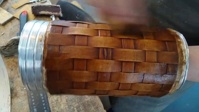 Тонирование внешней поверхности туеса. смотреть онлайн