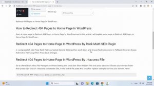 How to Redirect 404 Pages to Home Page In WordPress