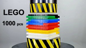 500 TON HYDRAULIC PRESS VS LEGO 1000 PCS