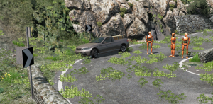 Авария в BeamNG Drive.
