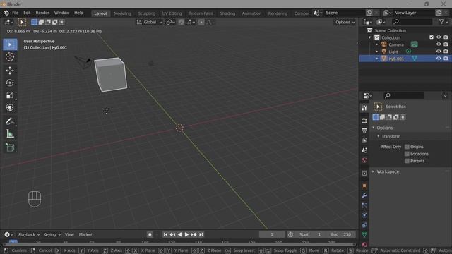 5. Blender. Трансформация объекта (Применяем масштаб)