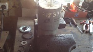 Вскрытие топливного фильтра дизеля. Пробег 6000 км