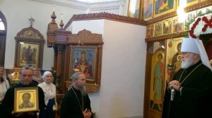 Слова приветствия и Благодарности митрополиту за посещение прихода .