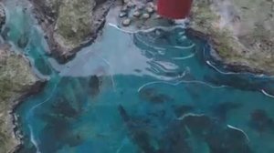 Картина ,,Лагуна,, барельеф и эпоксидная смола