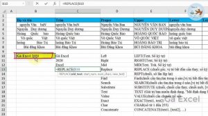 Excel cơ bản đến nâng cao cho người mới bắt đầu | Bài 06 Toàn bộ 18 hàm xử lý chuỗi