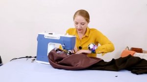 Тёплая юбка на кокетке. Как соединить основную ткань с подкладкой. Запаковка молнии.