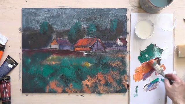 Живопись акриловыми красками. Пейзаж. смотреть онлайн