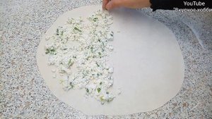 Гёзлеме с творогом. Турецкая кухня.