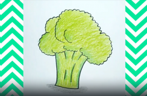 Как нарисовать Брокколи