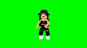 ROBLOX CHARACTER DANCING *black* GREEN SCREEN