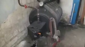 наша горелка на отработке , печь сибирь