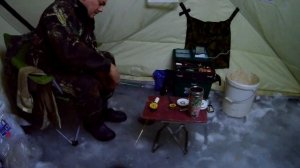 Зимняя рыбалка , один в палатке # 3