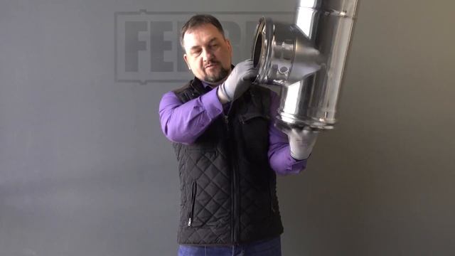 Дымоходы Ferrum. Сэндвич тройник 90° смотреть онлайн