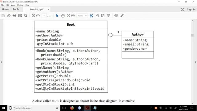 JAVA Bangla Tutorials 22 - Exercise 2 The Author and Book Class