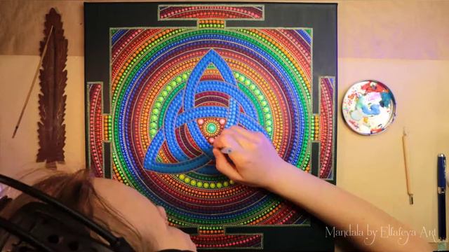 Янтра. Мандала. Трикветр. Точечная роспись. смотреть онлайн