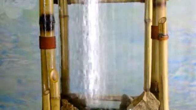 "Бамбуковый #5" - декоративный фонтан по стеклу смотреть онлайн