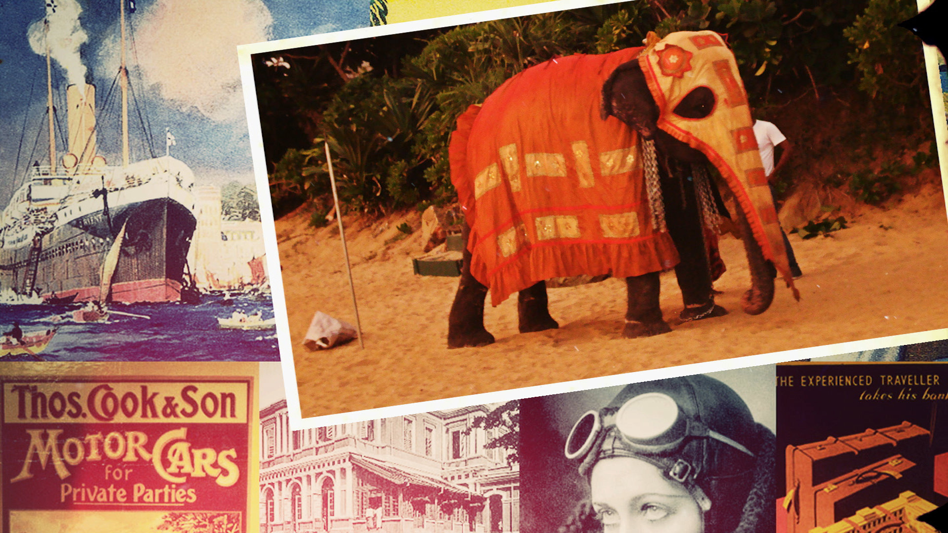 Hotel Mount Lavinia, Sri Lanka. Elephant on the beach