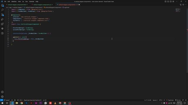 34) Mat Vertical-Stepper (primary-theme) Customize in Angular 15