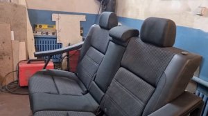 Диван в гараж из заднего сиденья авто