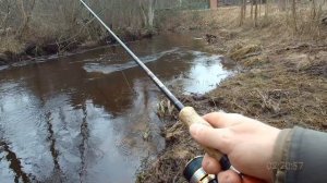 Малая река. Ловля лосося.