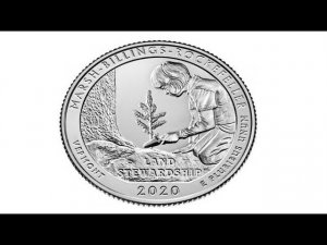 25 центов 2020 г. США - 54 парк Марш Биллингс Рокфеллер