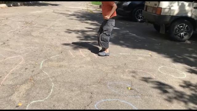 Игры на асфальте с мелками/ игры на улице / ТётяСоня