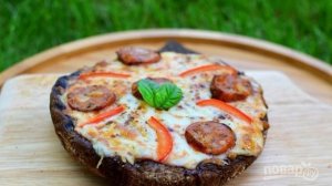 Грибная пицца на гриле