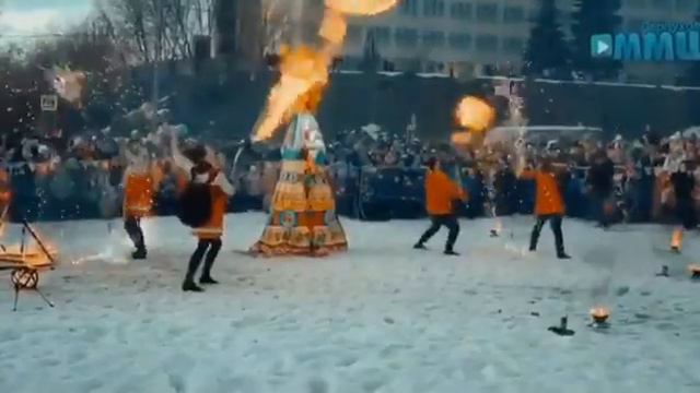 Огненное шоу на Масленицу