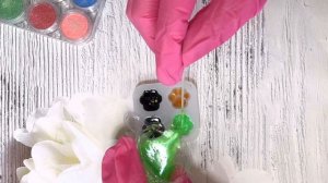 Серьги из эпоксидной смолой, маленькие лапки
