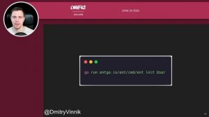 Ent: Making Data Easy in Go | Dmitry Vinnyk | Conf42 Golang 2021