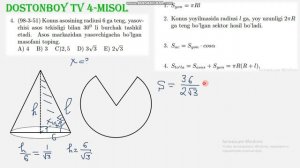 52-DARS 1-QISM 4.4.2 Konusning yon sirti, to'la sirti