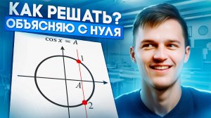 Как решать уравнение cos(x) = A? Объясняю с нуля