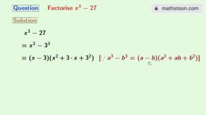 Factorise x^3-27 || Factor x3-27