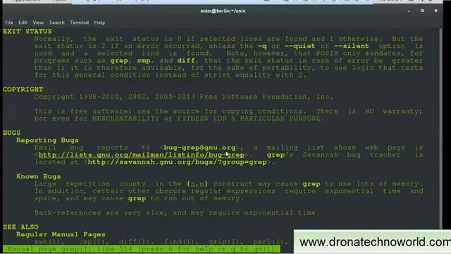 40. Unix Tutorial - Shell Man Help Page