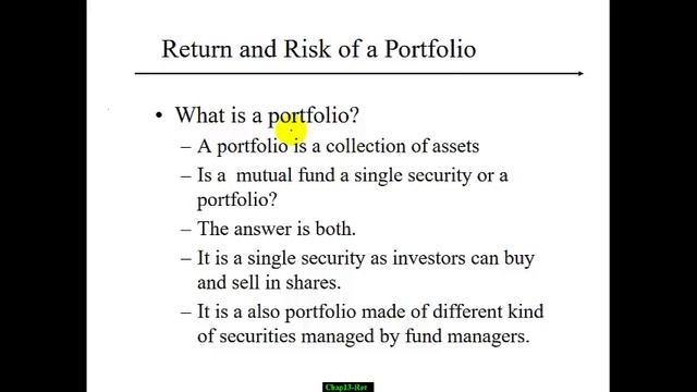 Chap13 Return and Risk of a Single Security, Portfolio with Examples смотреть онлайн
