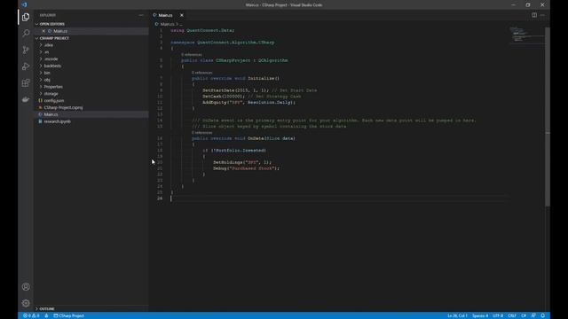 Debugging C# Algorithmic Trading Strategies in VSCode - LEAN CLI