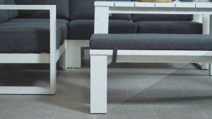 ▶ OUTLIV. Cube Loungegruppe in Matt White | Loungemöbel Weiß | Garten-und-Freizeit.de