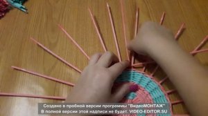 Поднос из бумажных  трубочек