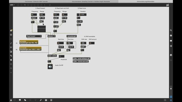 Max/Msp/Jitter - MSP урок 12. Таблично-волновой синтез. Variable-length Wavetable. ? смотреть онлайн