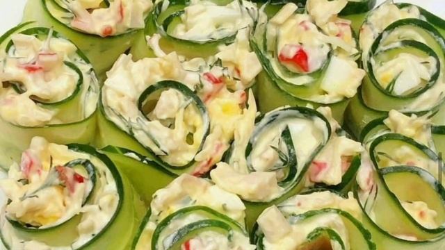 Роллы из огурца с начинкой рецепт приготування в описах смотреть онлайн