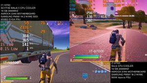 I7 10700 vs I7 9700f, RTX 2070 Super, 1080p Competitive Fortnite, Game Average FPS