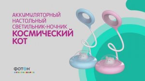 Аккумуляторный настольный светильник-ночник Космический кот