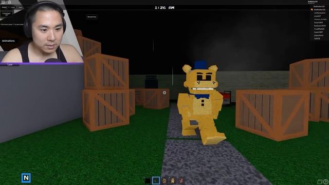 RUN FROM THE GIANT EVIL GOLDEN FREDDY! (Roblox Adventures) смотреть онлайн