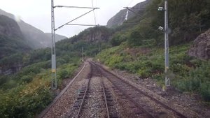Норвегия Фломская железная дорога из Флома в Мюрдал HD