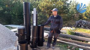 Дренаж фундамента УШП и подпорных стен. Uponor. Калужская область