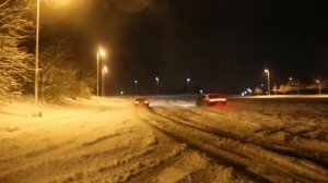 Зимний дрифт на Ниссан GTR