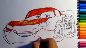 How to draw Lightning McQueen Disney Pixar CARS 3 2017