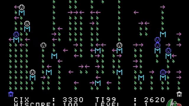 Fruitee! - Gameplay (Short version - first level only) - for TI-99/4A - by David J. Smith - 2020 смотреть онлайн