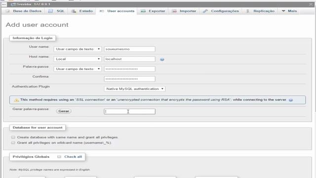 Criando Utilizador do PhpMyAdmin смотреть онлайн