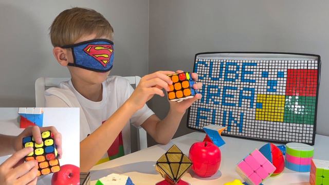 Даниил собирает Кубик Рубика вслепую 😎 | cubearea.fun смотреть онлайн